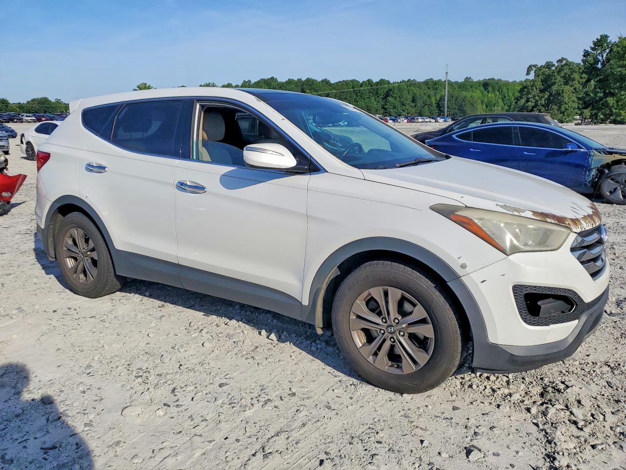 2013 Hyundai Santa Fe Sport 2.4l White vin: 5XYZU3LBXDG044968