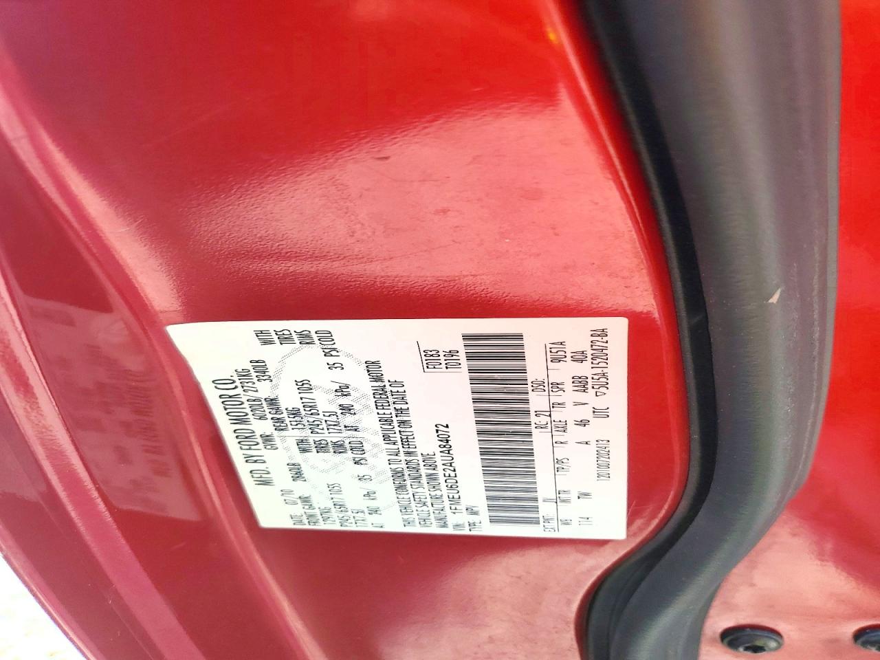 2010 Ford Explorer Xlt Maroon vin: 1FMEU6DE2AUA84072