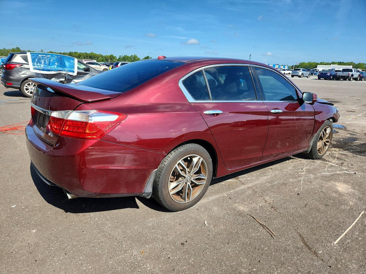 2014 Honda Accord Exl Maroon vin: 1HGCR3F87EA033226