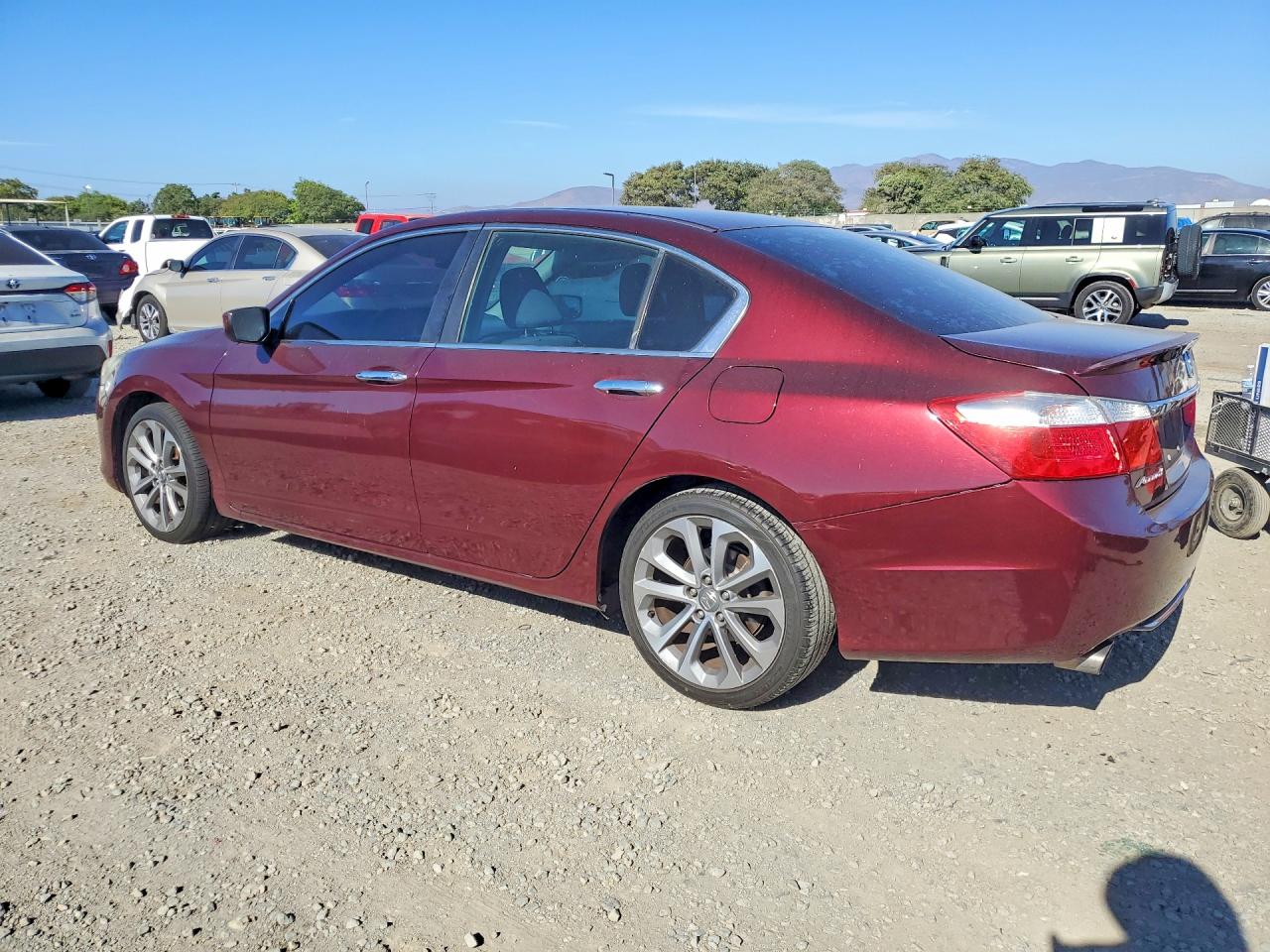 2014 Honda Accord Sport Burgundy vin: 1HGCR2F56EA252775
