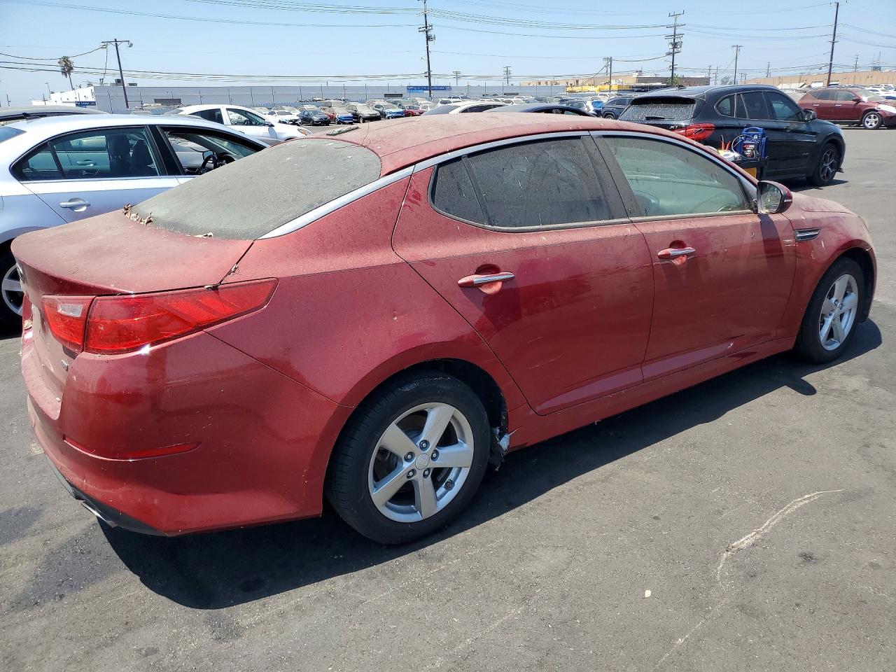 2015 Kia Optima Lx Red vin: 5XXGM4A76FG473575