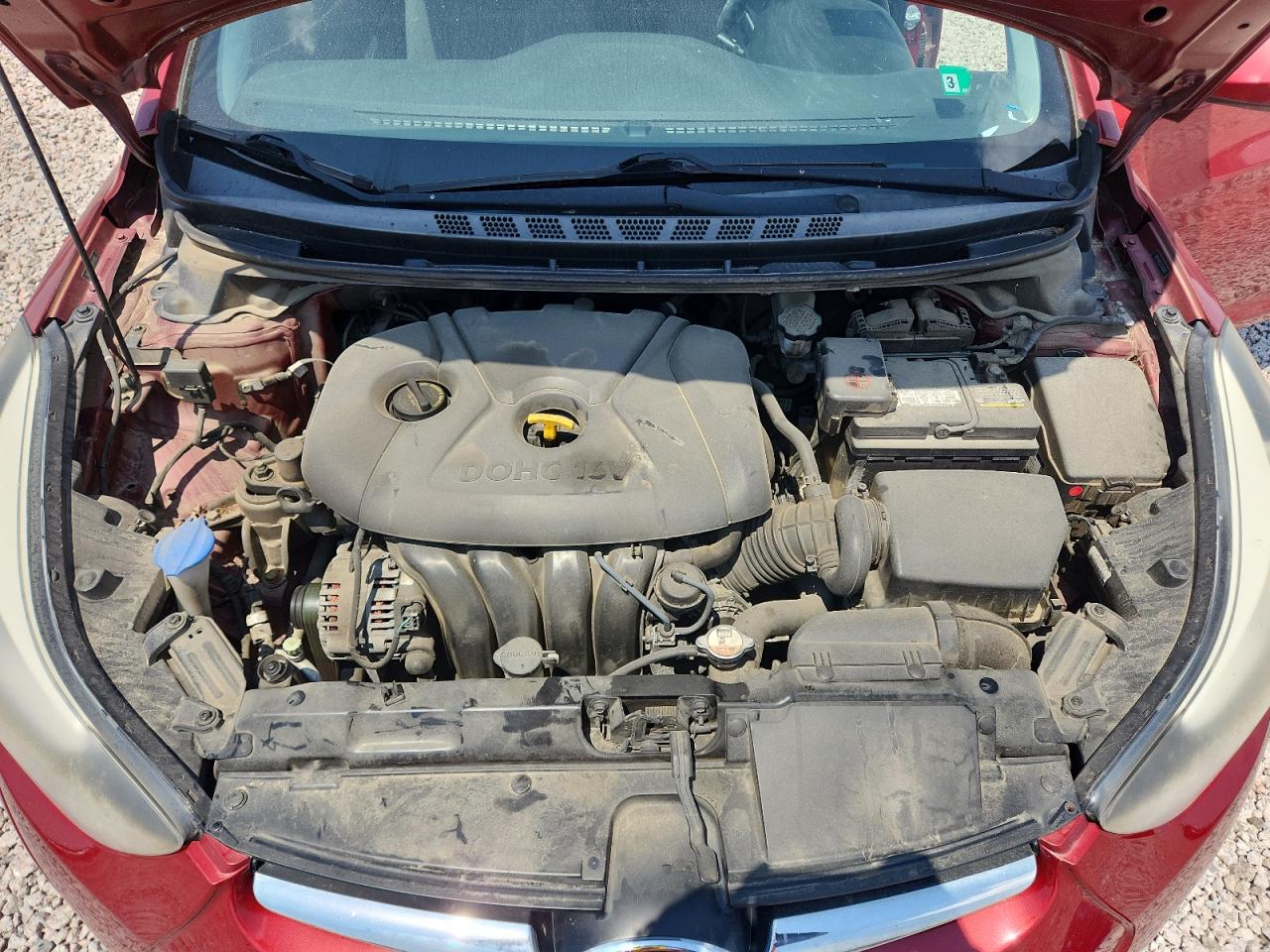2014 Hyundai Elantra Se Burgundy vin: 5NPDH4AE2EH543081