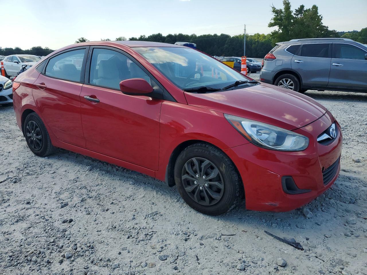 2013 Hyundai Accent Gls Red vin: KMHCT4AE9DU568523