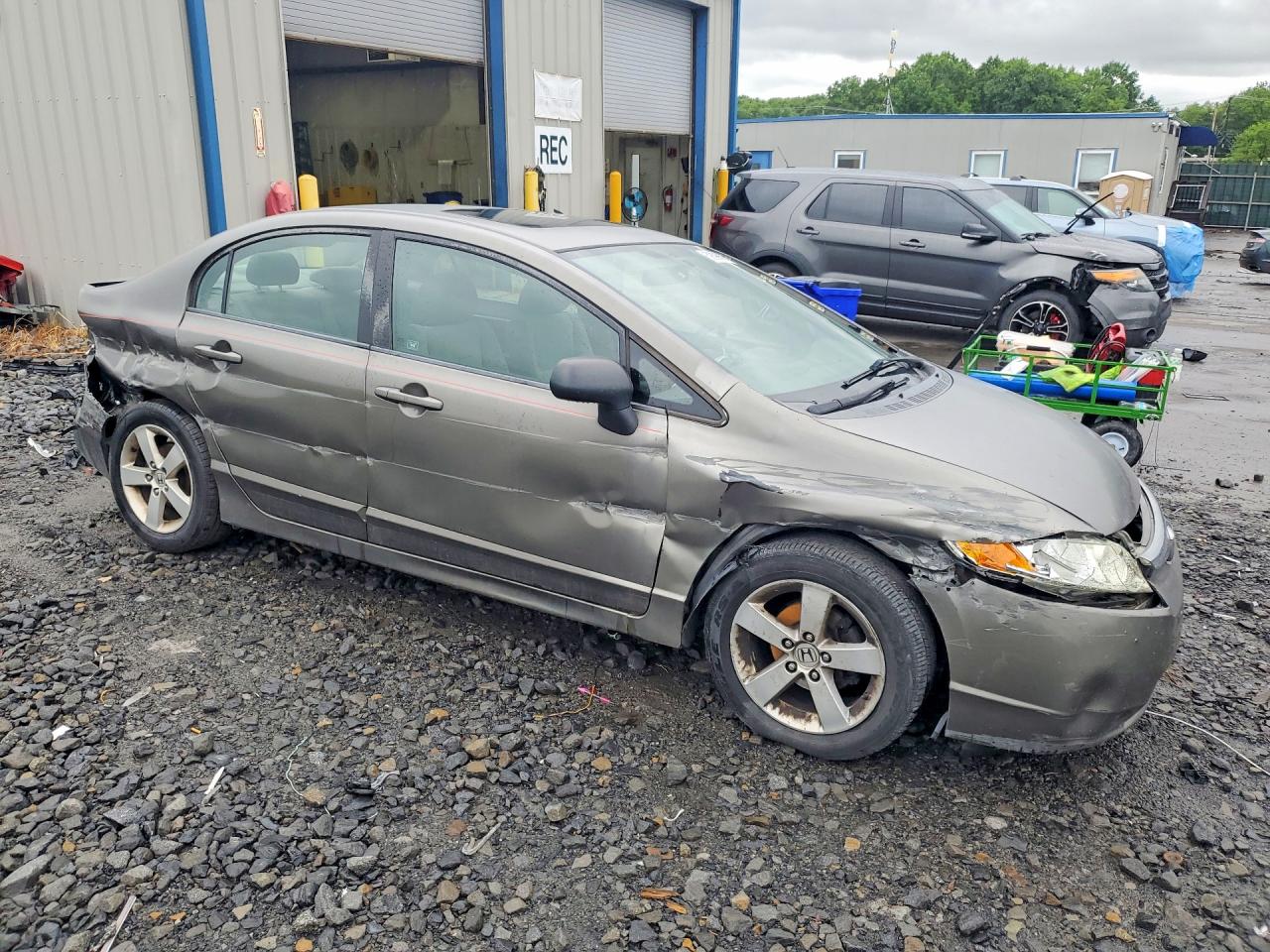 2008 Honda Civic Ex Gray vin: 2HGFA16808H524090