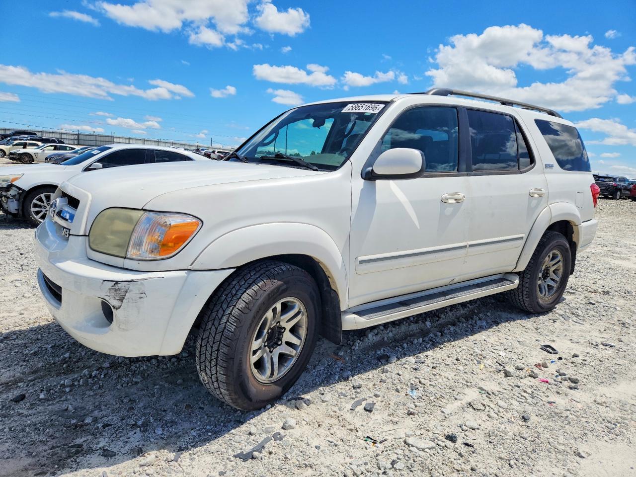 2005 Toyota Sequoia Sr5 White vin: 5TDZT34A45S260604