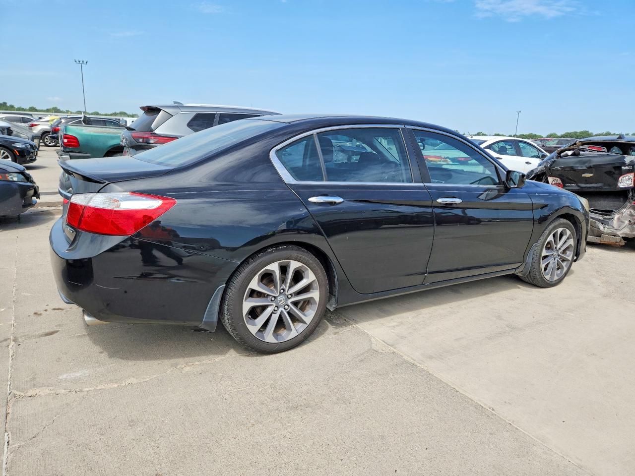 2015 Honda Accord Sport Черный vin: 1HGCR2F52FA198585