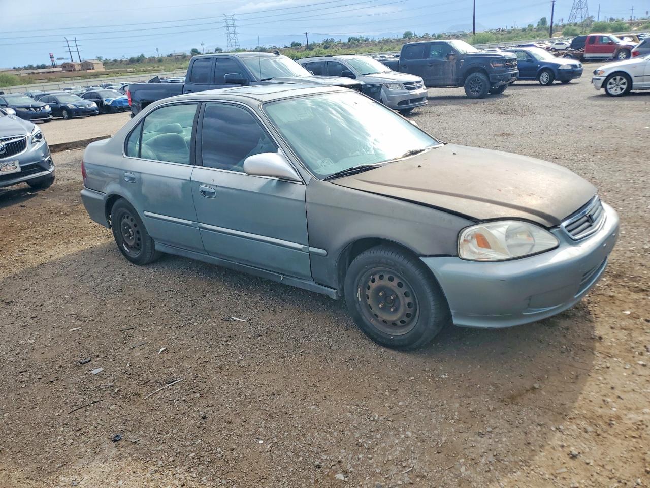 1999 Honda Civic Ex Gray vin: 2HGEJ8645XH526613