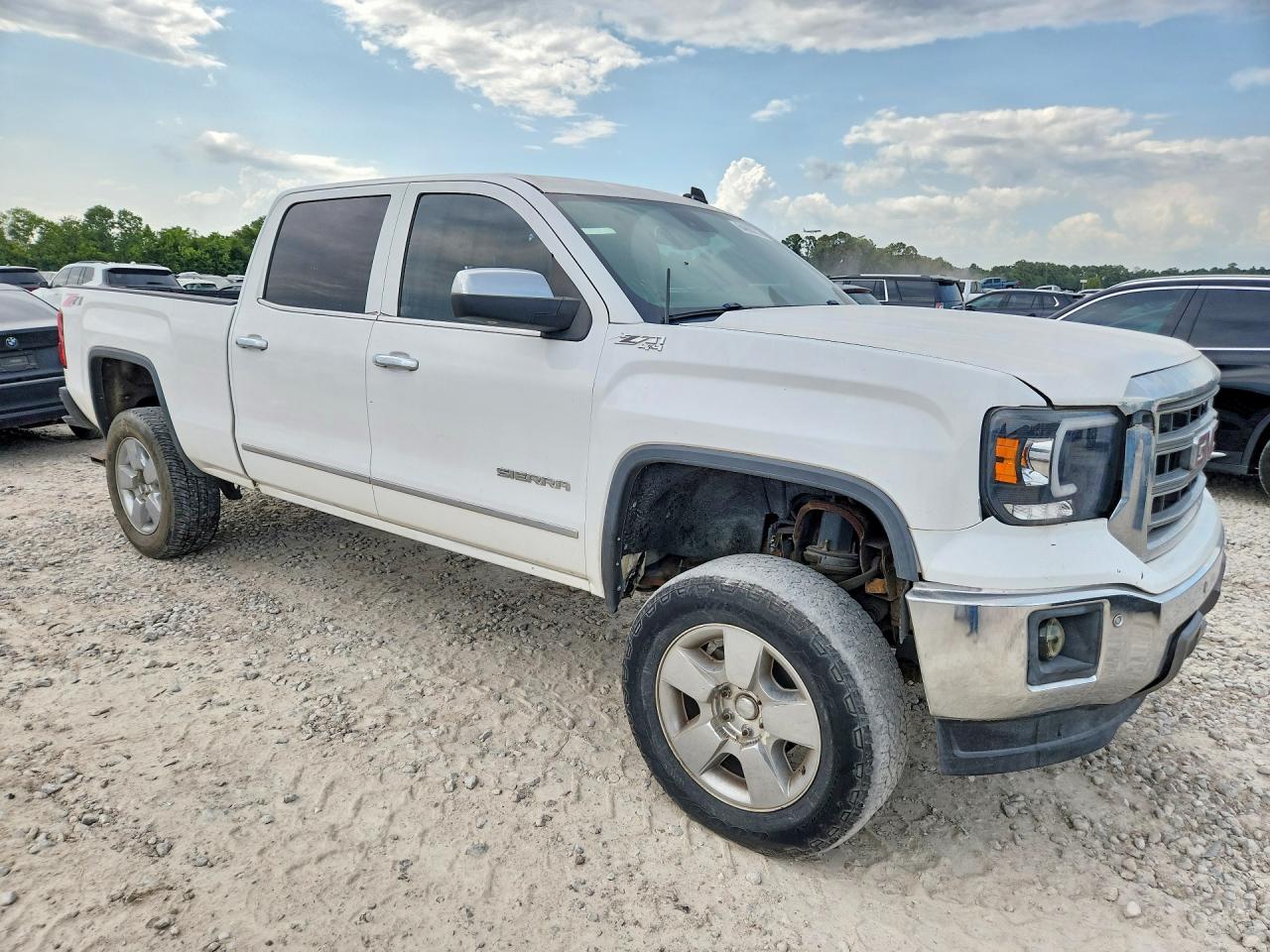 2014 Gmc Sierra K1500 Slt White vin: 3GTU2VEC1EG187036