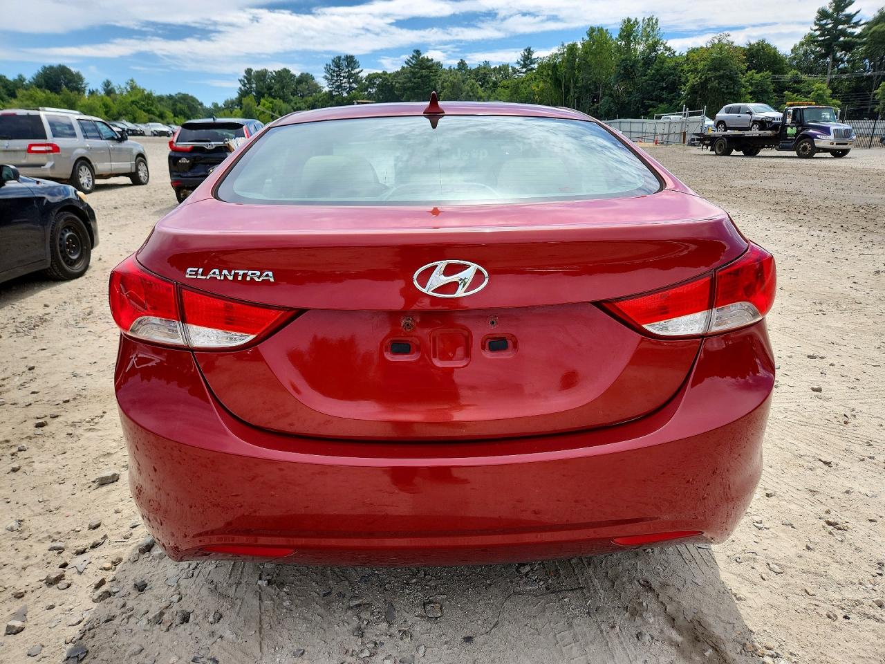 2013 Hyundai Elantra Gls Red vin: KMHDH4AE8DU617572