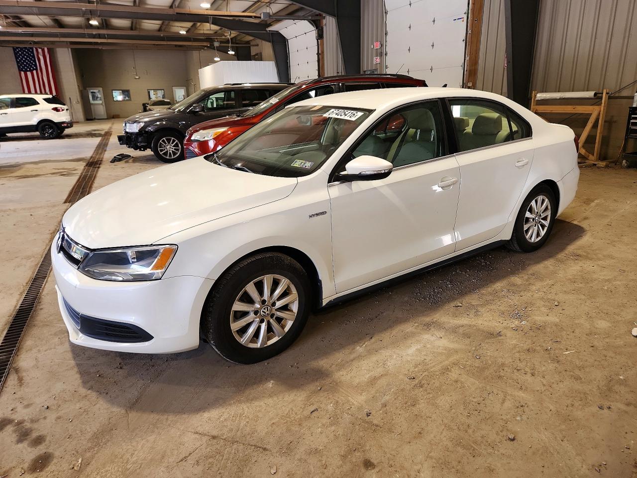 2013 Volkswagen Jetta Hybrid Белый vin: 3VW637AJXDM284156