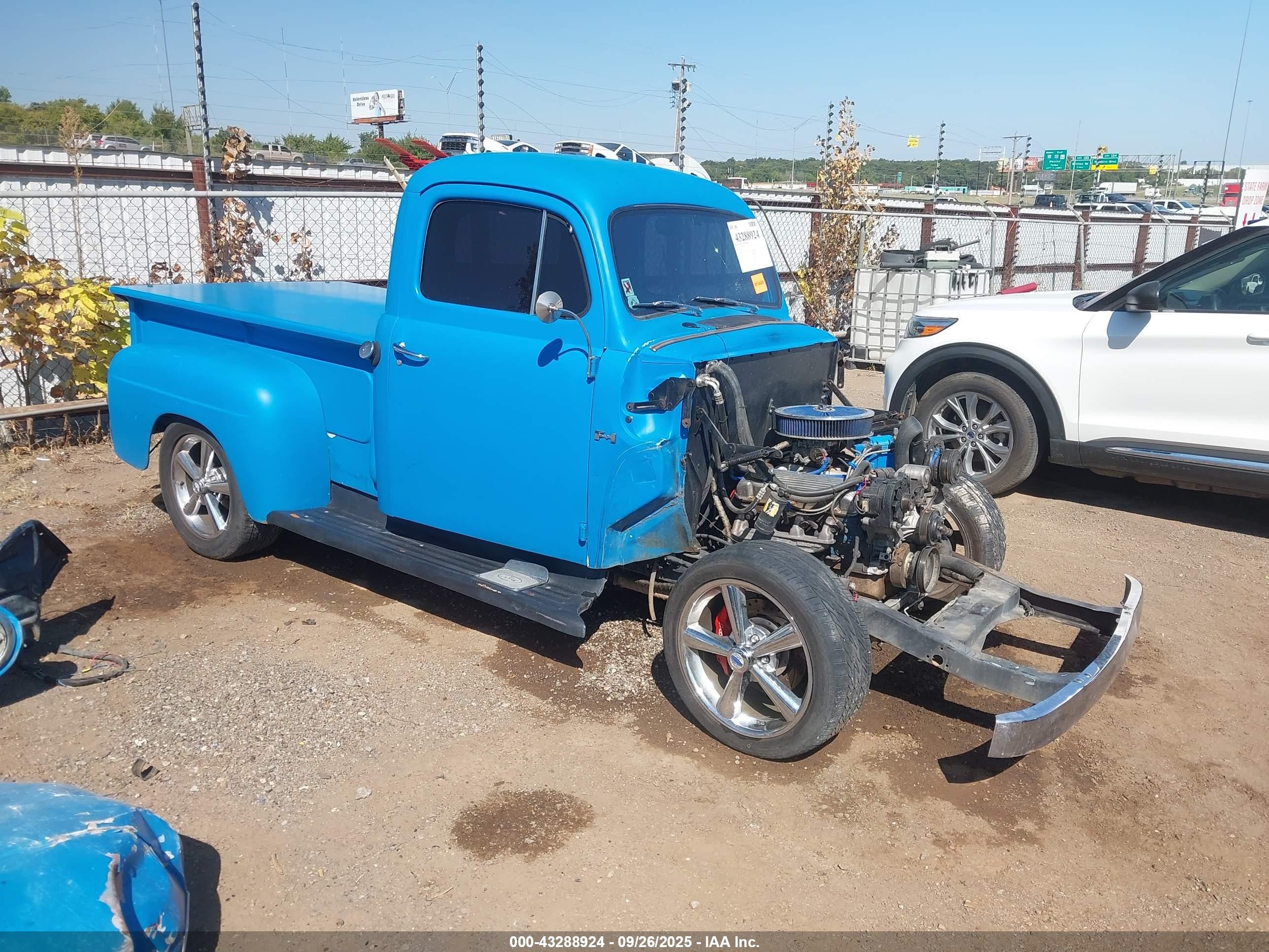 1950 Ford F100   Light Blue vin: 98RC459824       