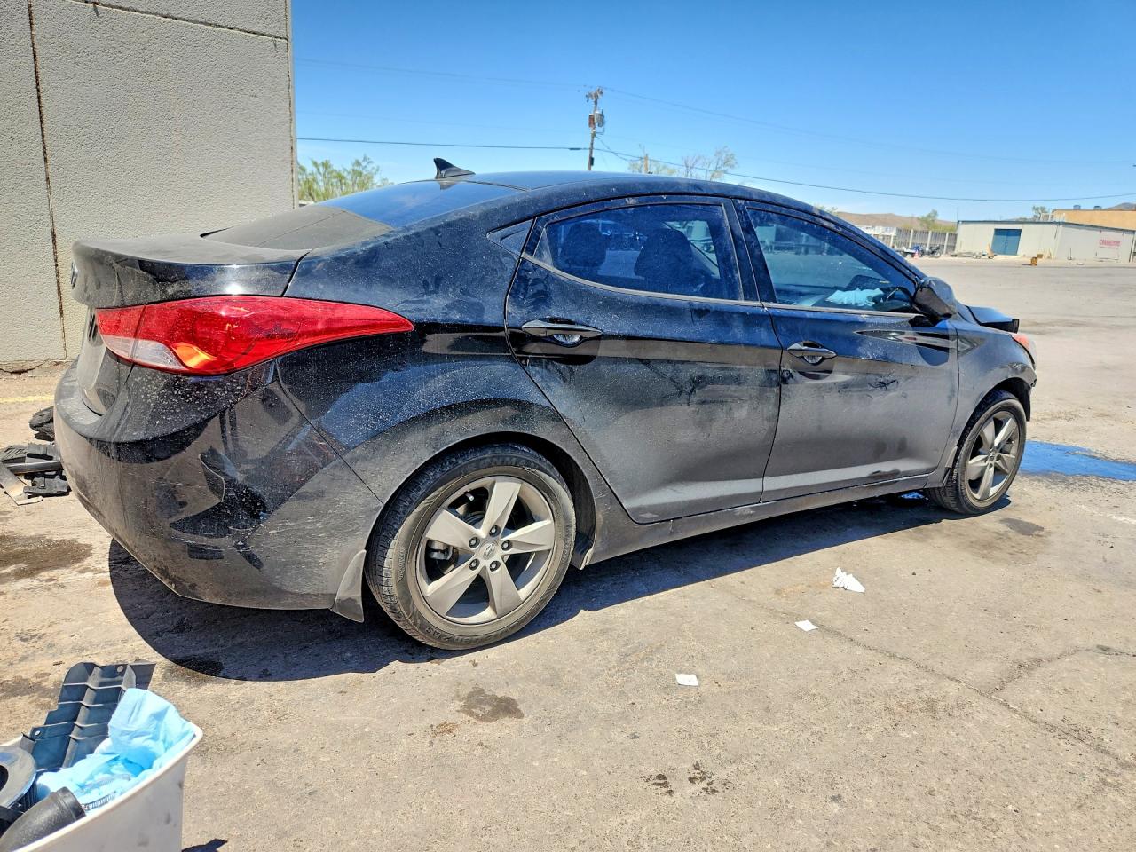 2013 Hyundai Elantra Gls Black vin: KMHDH4AE3DU849237