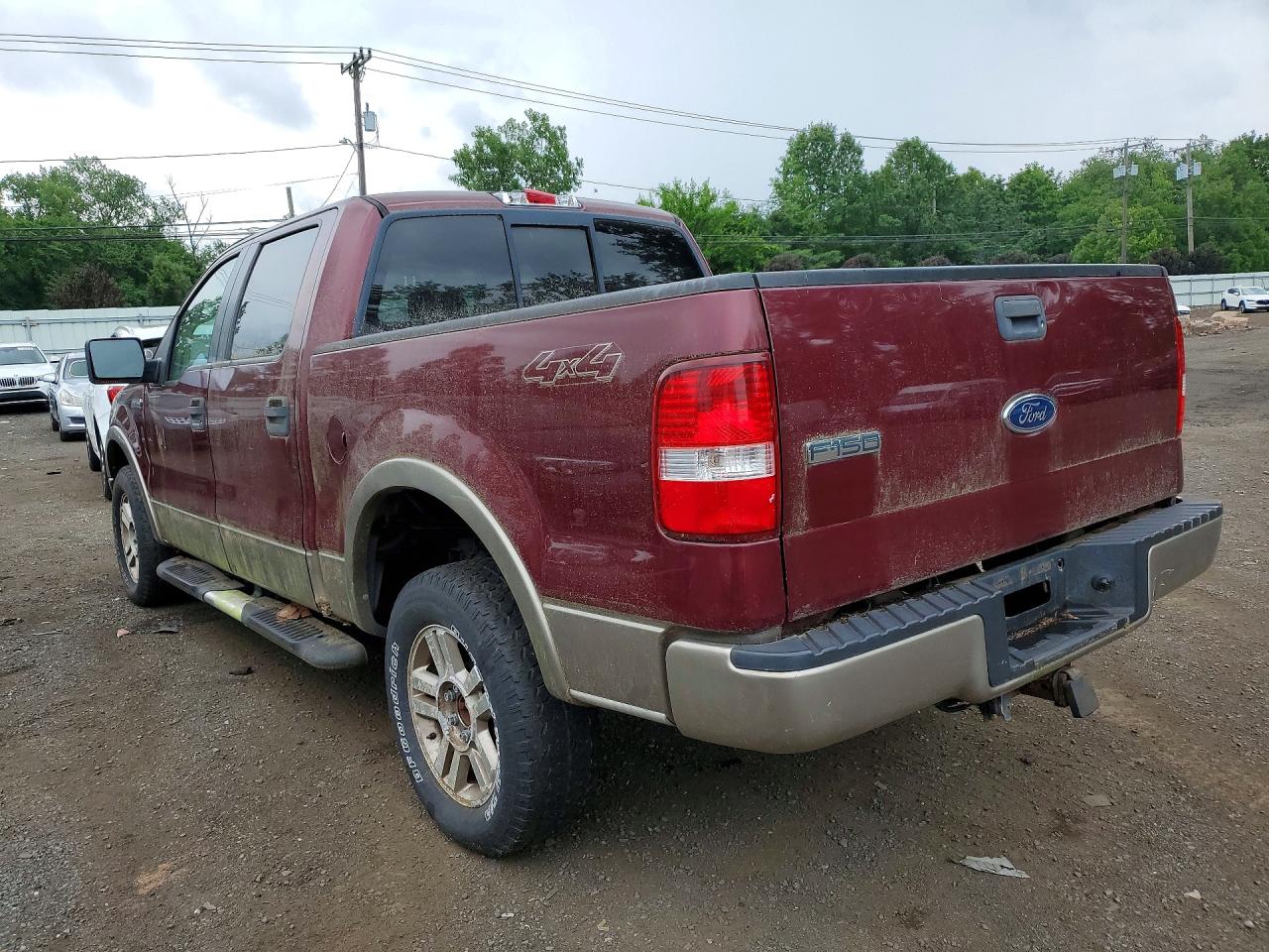 2005 Ford F150 Supercrew Burgundy vin: 1FTPW14535FA87891