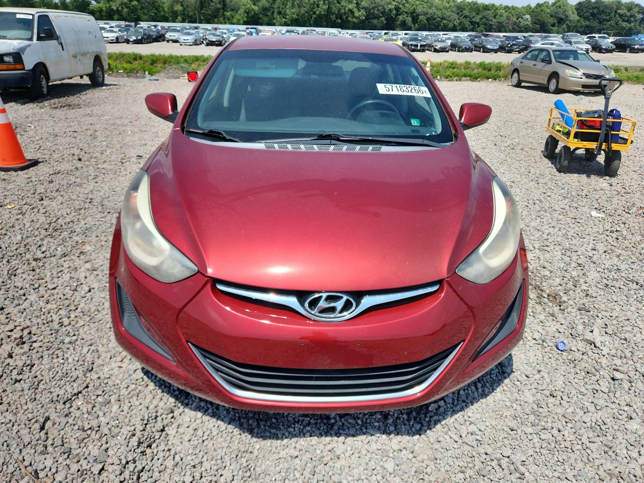 2014 Hyundai Elantra Se Burgundy vin: 5NPDH4AE2EH543081
