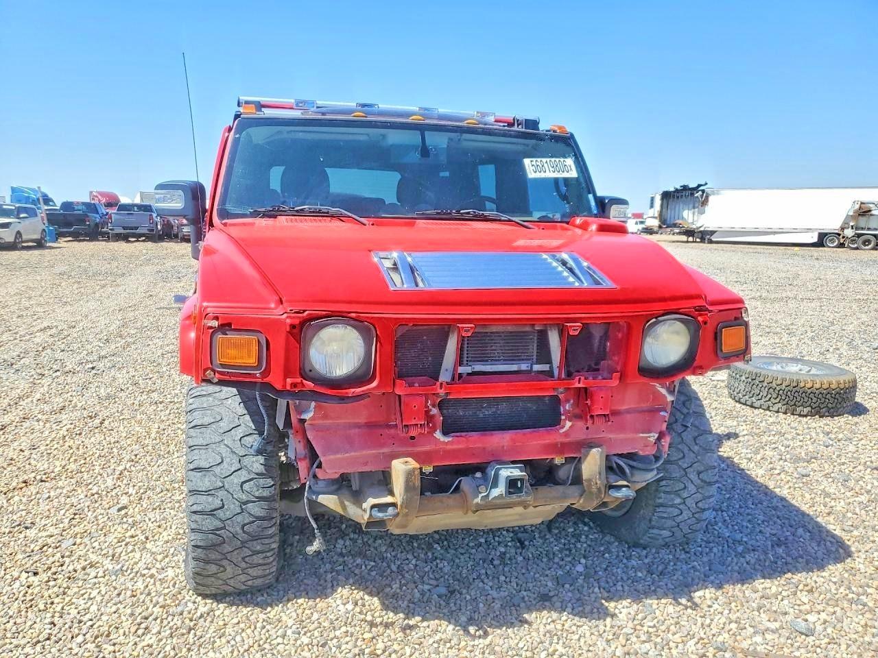 2007 Hummer H2 Red vin: 5GRGN23U47H108111
