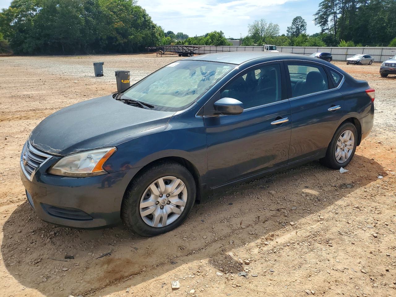 2014 Nissan Sentra Sv Blue vin: 3N1AB7AP6EY220679