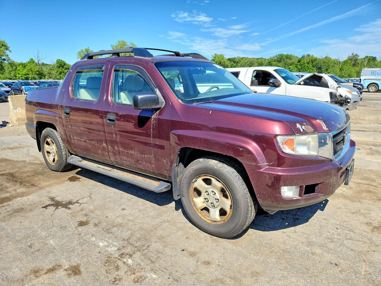 2010 Honda Ridgeline Rt Maroon vin: 5FPYK1F27AB004309