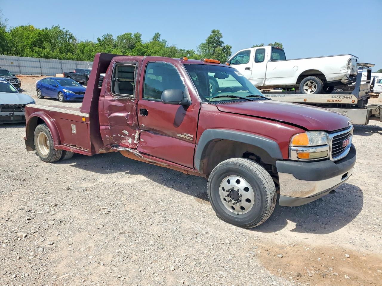 2001 Gmc New Sierra K3500 Maroon vin: 1GDJK39111F171989