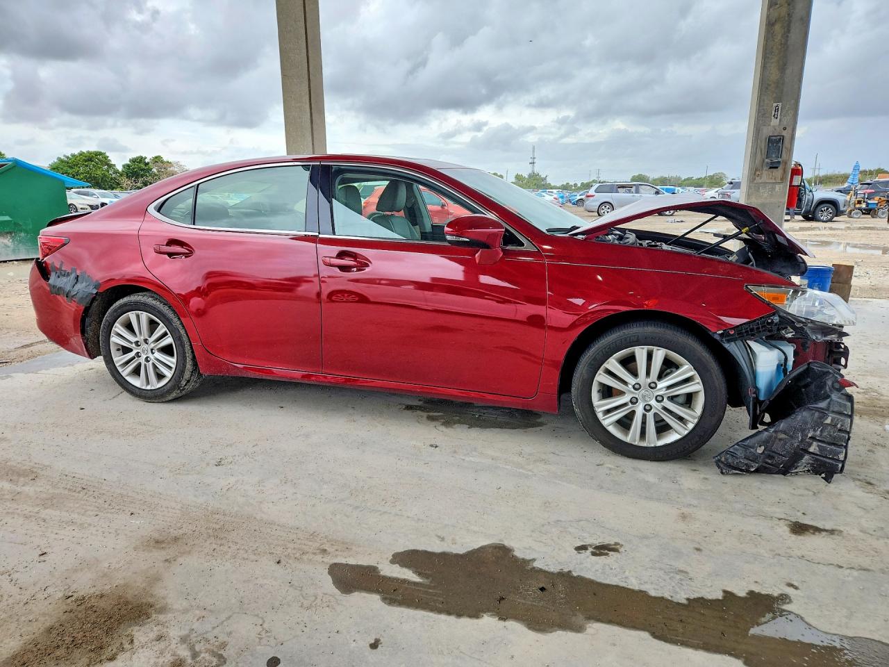 2014 Lexus Es 350 Base Red vin: JTHBK1GG1E2099840