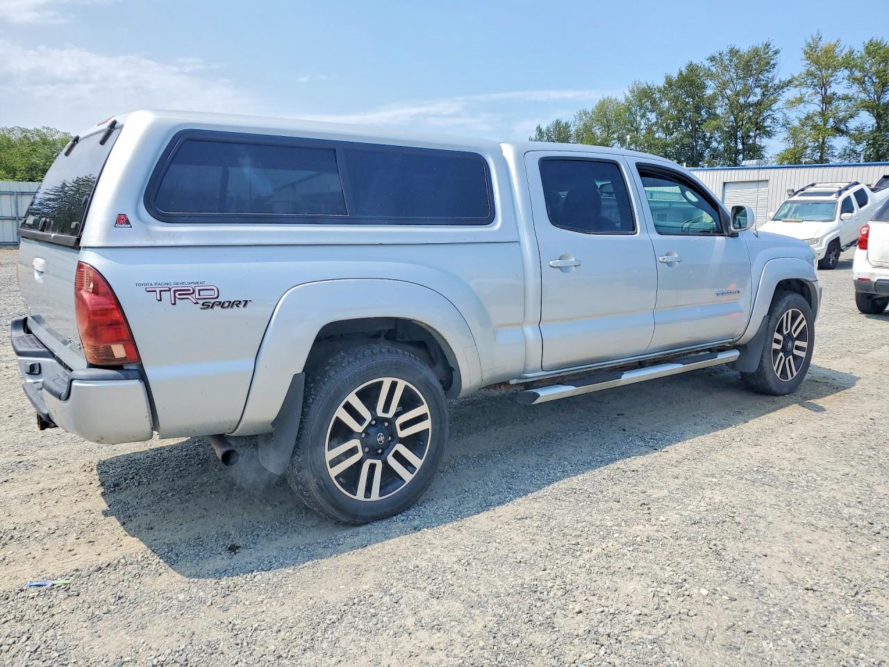 2005 Toyota Tacoma Double Cab Long Bed Silver vin: 5TEMU52N75Z124740