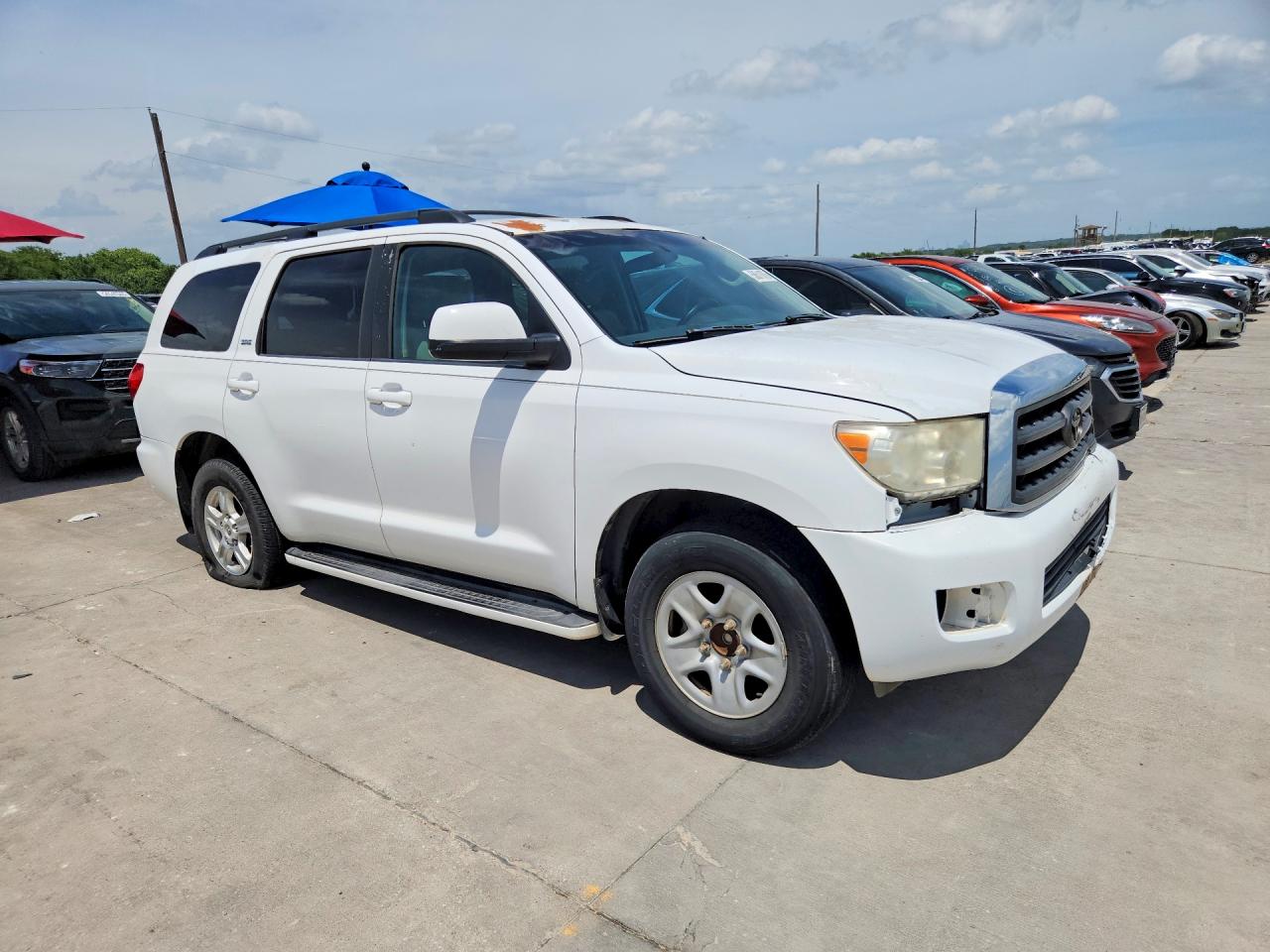 2009 Toyota Sequoia Sr5 White vin: 5TDZT64AX9S000649