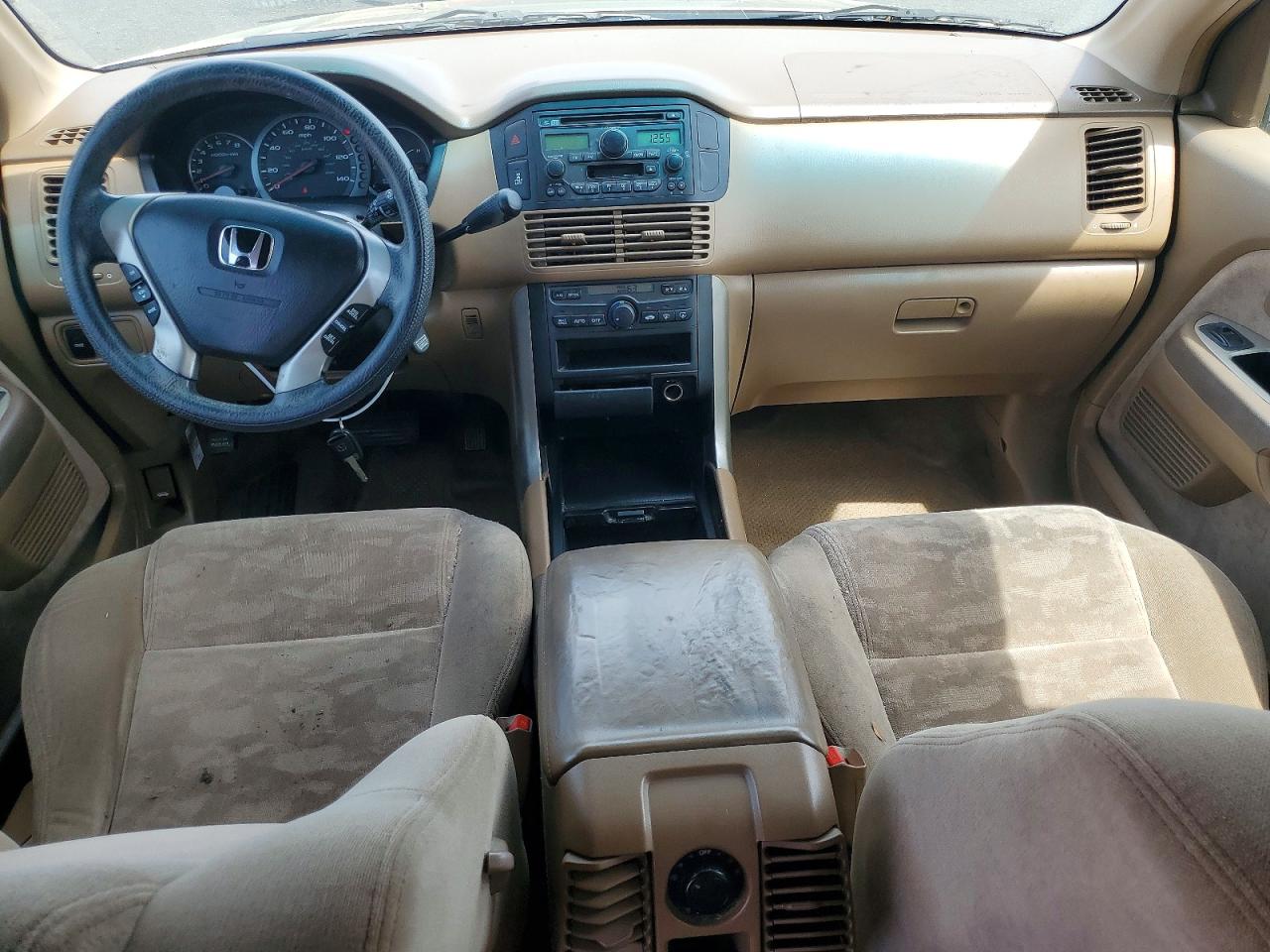 2004 Honda Pilot Ex Brown vin: 2HKYF18464H616678