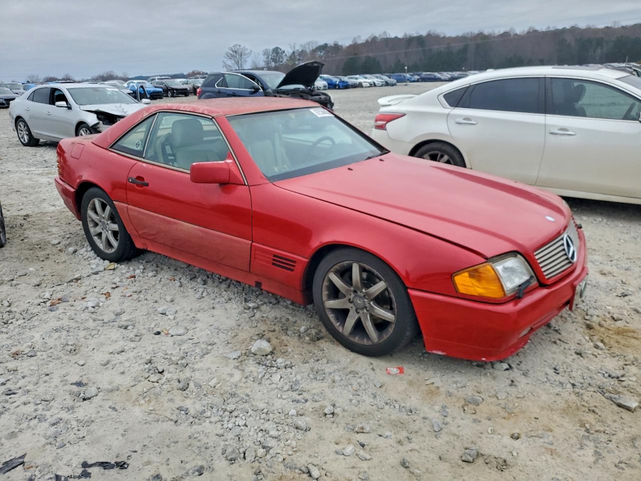 1991 Mercedes-benz 300 Sl Red vin: WDBFA61E9MF019572