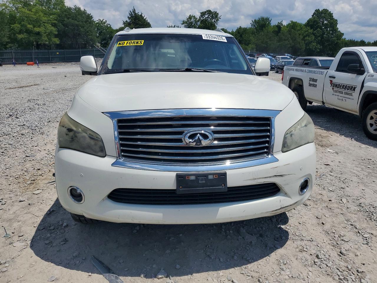 2012 Infiniti Qx56 Base White vin: JN8AZ2NE0C9023311