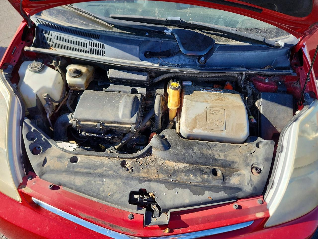 2008 Toyota Prius Base Red vin: JTDKB20U487749534