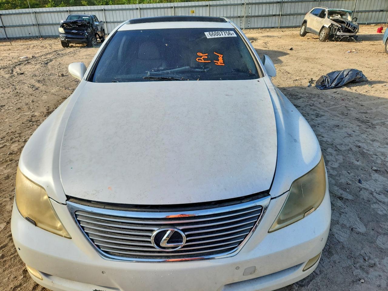 2007 Lexus Ls 460 White vin: JTHBL46F375018376