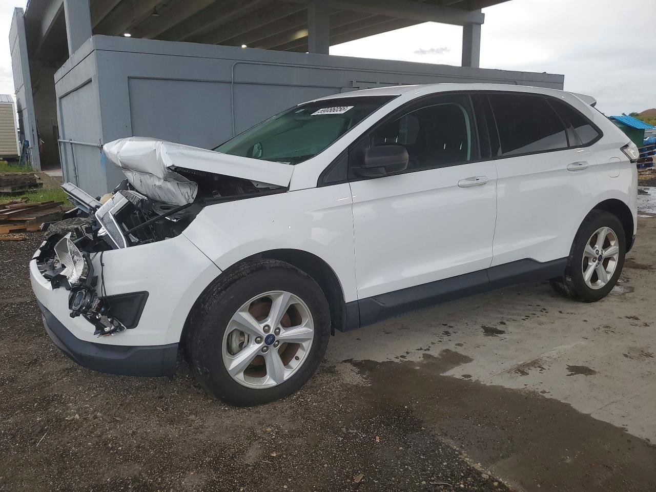 2015 Ford Edge Se White vin: 2FMTK3G88FBC22308