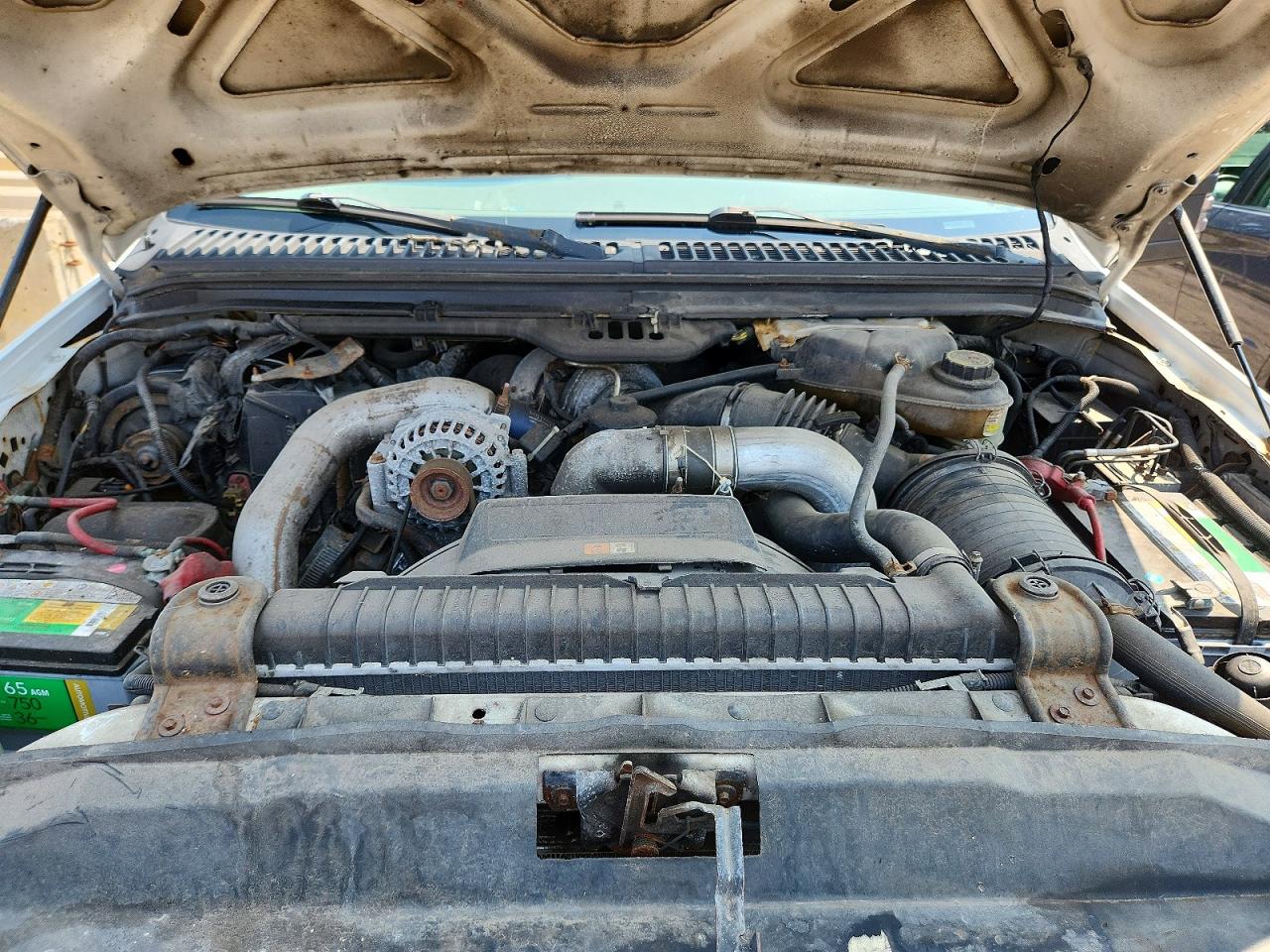 2005 Ford F250 Super Duty White vin: 1FTSX21P45ED39303