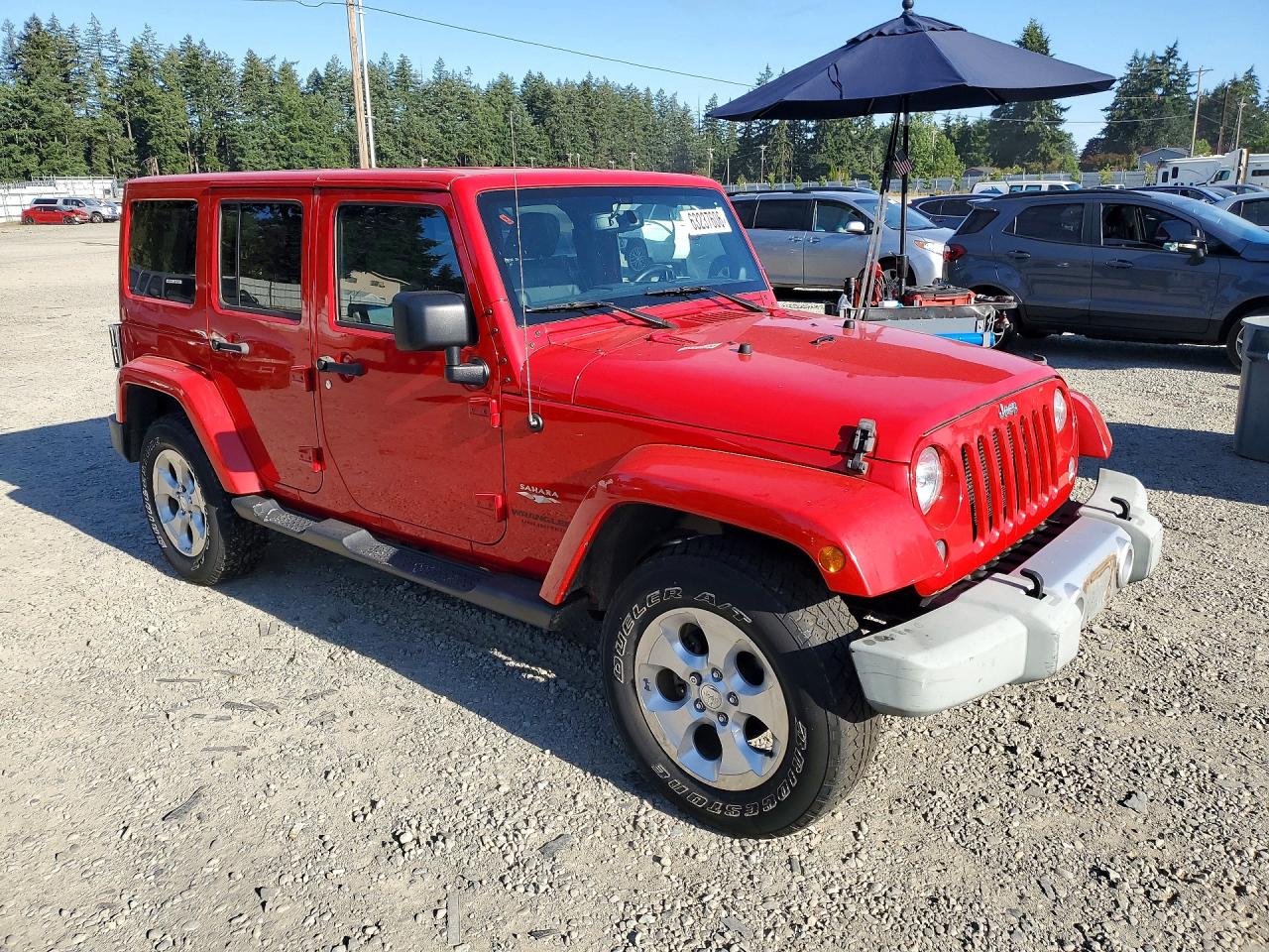2014 Jeep Wrangler Unlimited Sahara Красный vin: 1C4HJWEG9EL292701