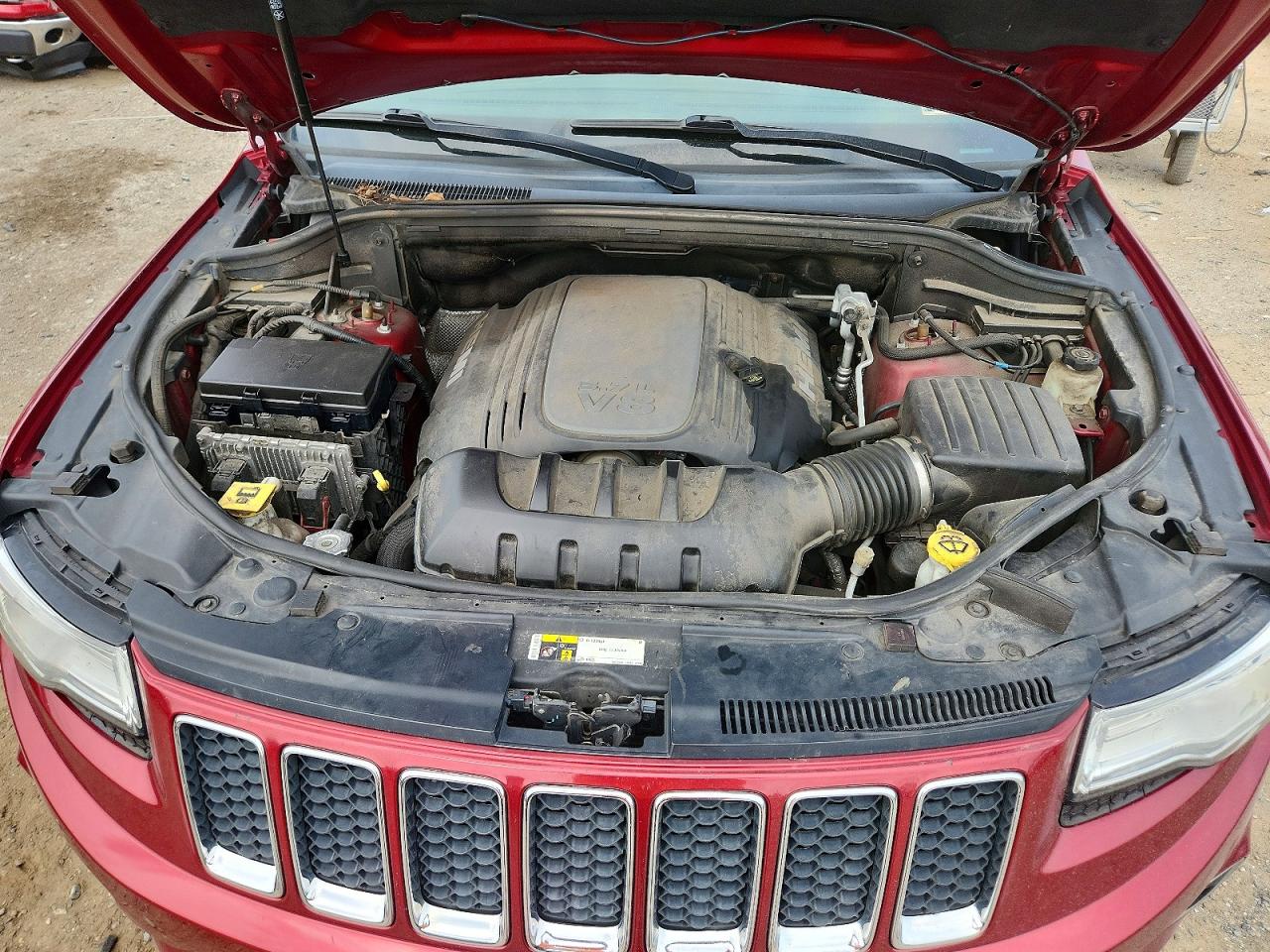 2015 Jeep Grand Cherokee Overland Red vin: 1C4RJFCT8FC625458