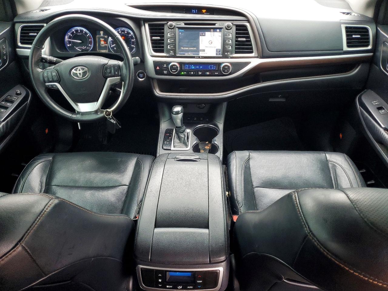 2015 Toyota Highlander Limited Black vin: 5TDDKRFH0FS145543
