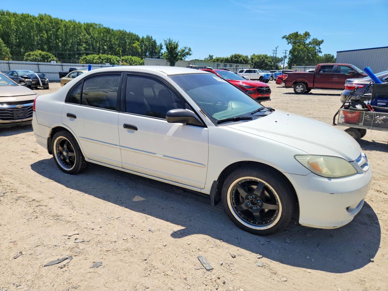 2005 Honda Civic Dx Vp White vin: 1HGES163X5L025180