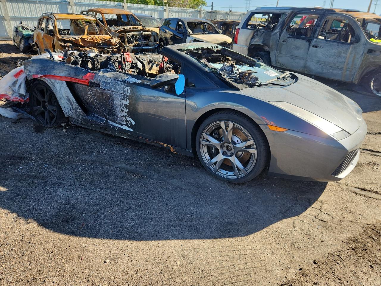 2007 Lamborghini Gallardo Spyder Серый vin: ZHWGU22T37LA04553