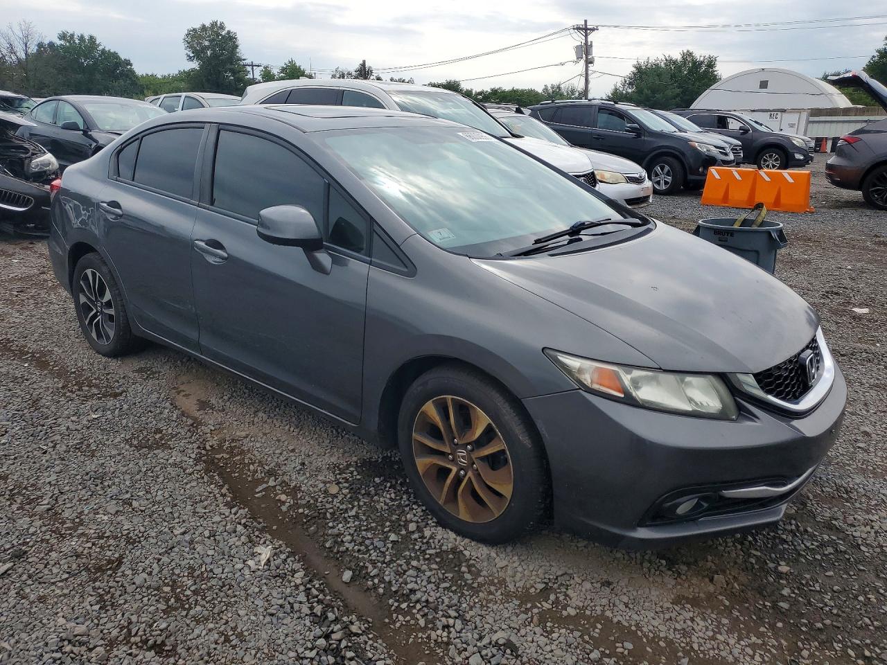 2013 Honda Civic Exl Gray vin: 19XFB2F99DE213547