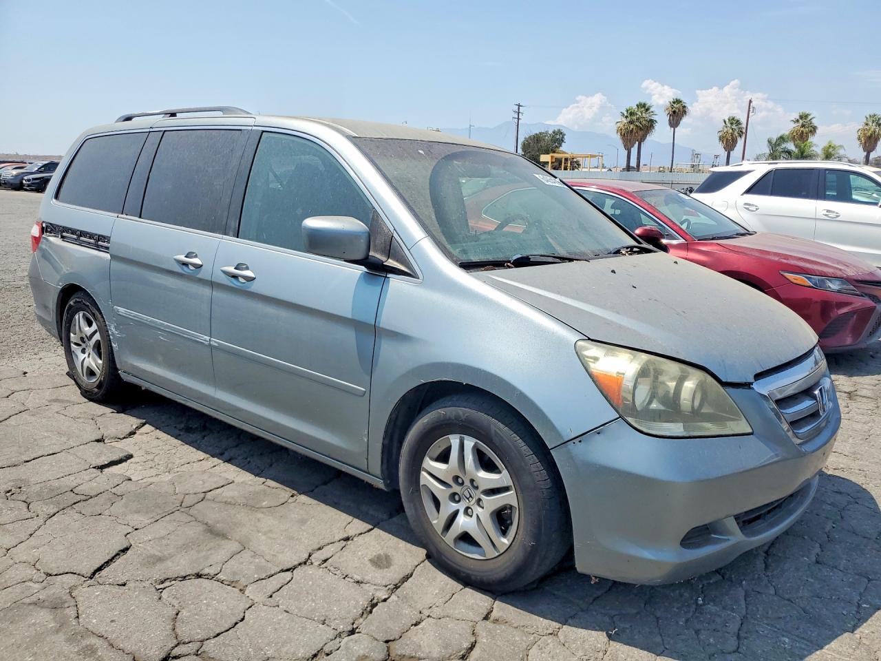2005 Honda Odyssey Ex Gray vin: 5FNRL38475B080736