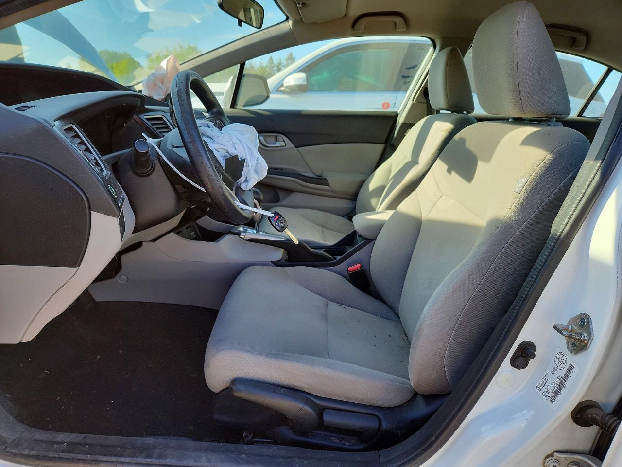 2013 Honda Civic Lx White vin: 2HGFB2F40DH030032