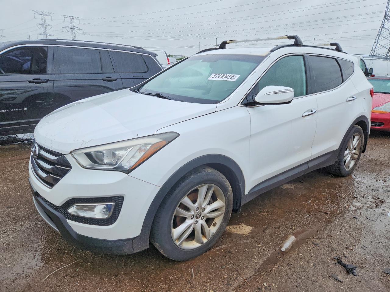 2013 Hyundai Santa Fe Sport 2.0t White vin: 5XYZUDLA4DG071273