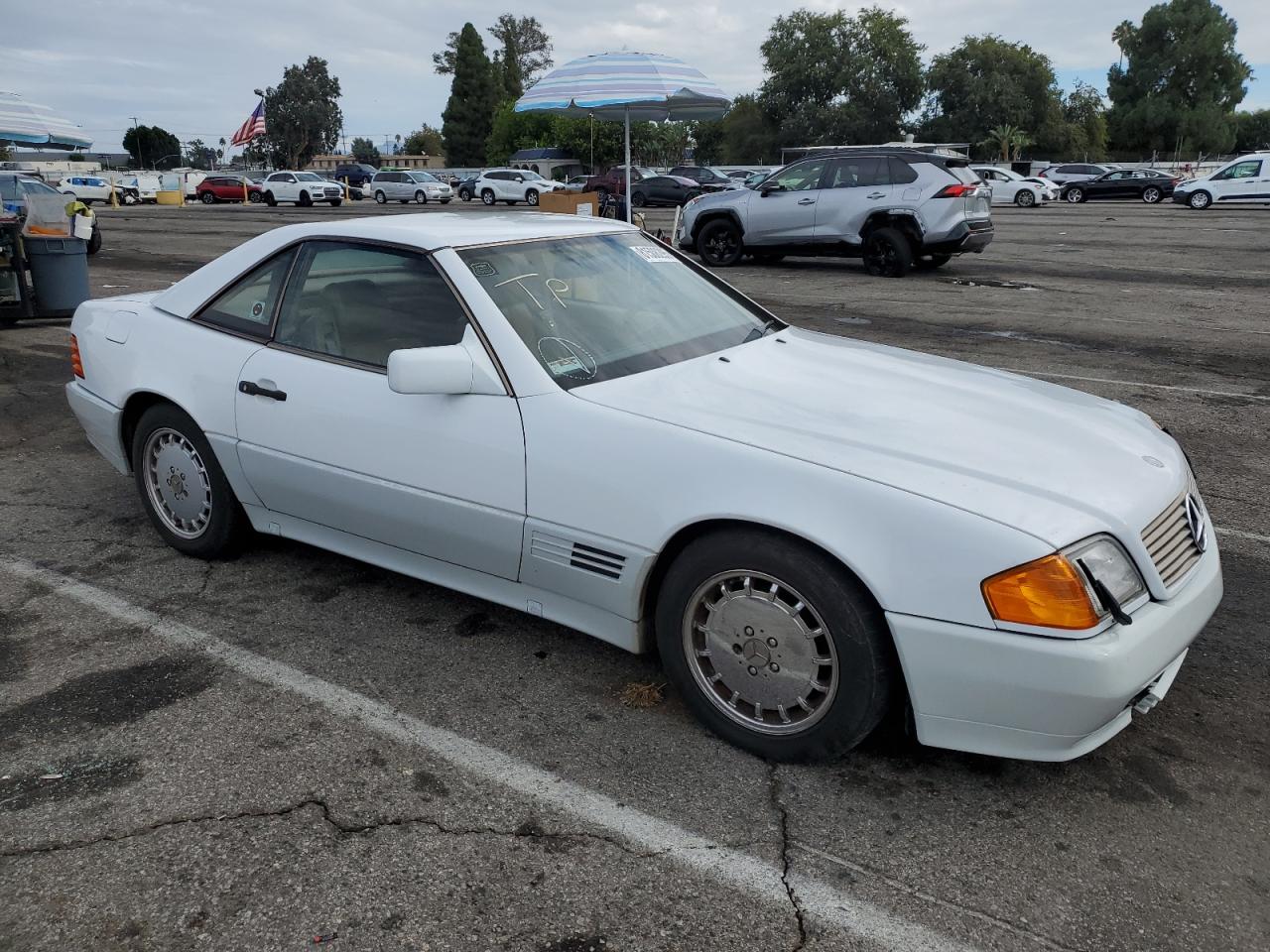 1991 Mercedes-benz 300 Sl White vin: WDBFA61EXMF025185