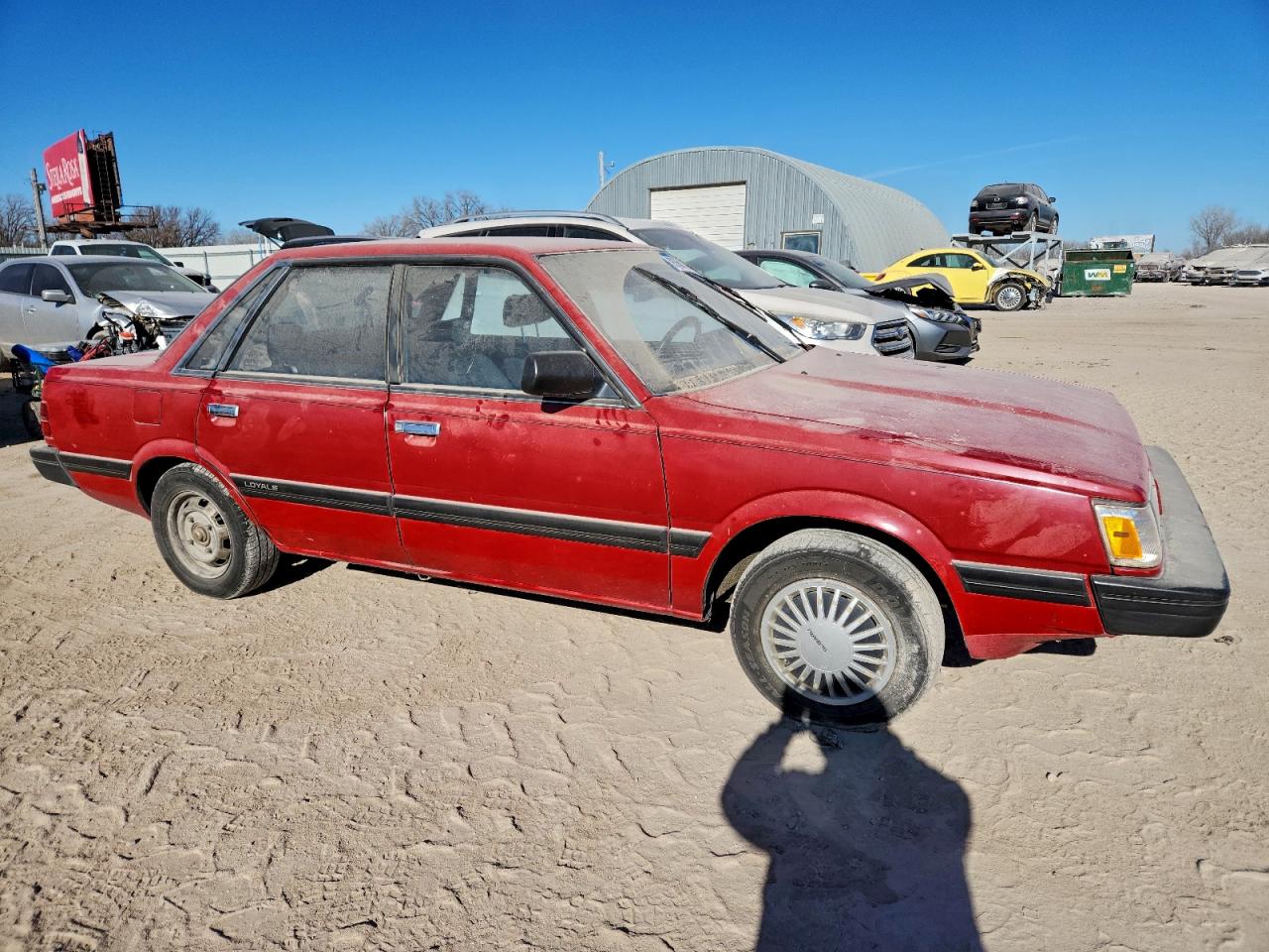 1991 Subaru Loyale Red vin: JF1AC4228MC206100