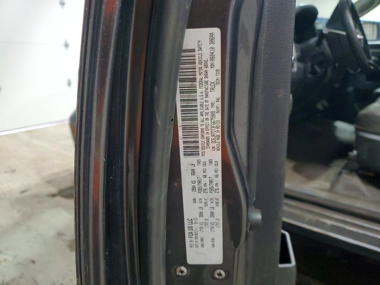 2015 Ram 1500 St Gray vin: 3C6JR7DT3FG675909