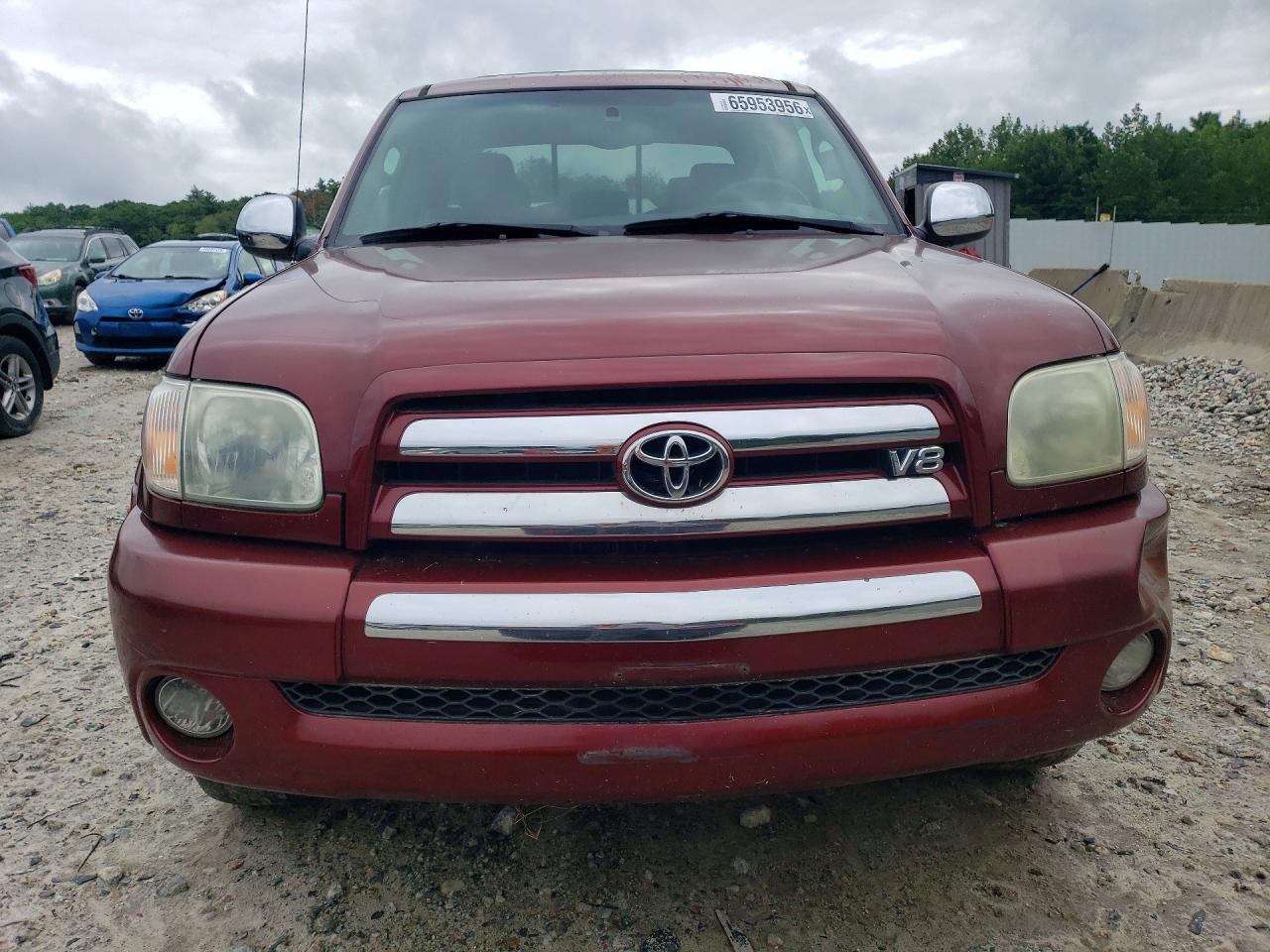2005 Toyota Tundra Access Cab Sr5 Red vin: 5TBBT44165S461825