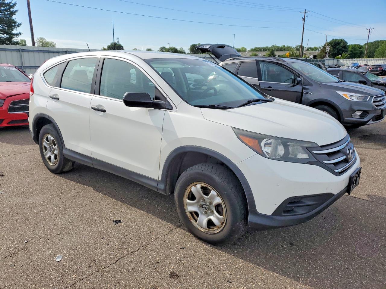 2014 Honda Cr-v Lx White vin: 5J6RM4H37EL103949