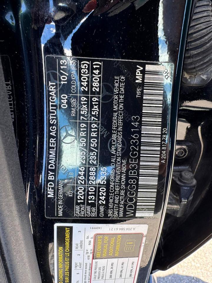 2014 Mercedes-benz Glk 350 4matic Black vin: WDCGG8JB3EG236143