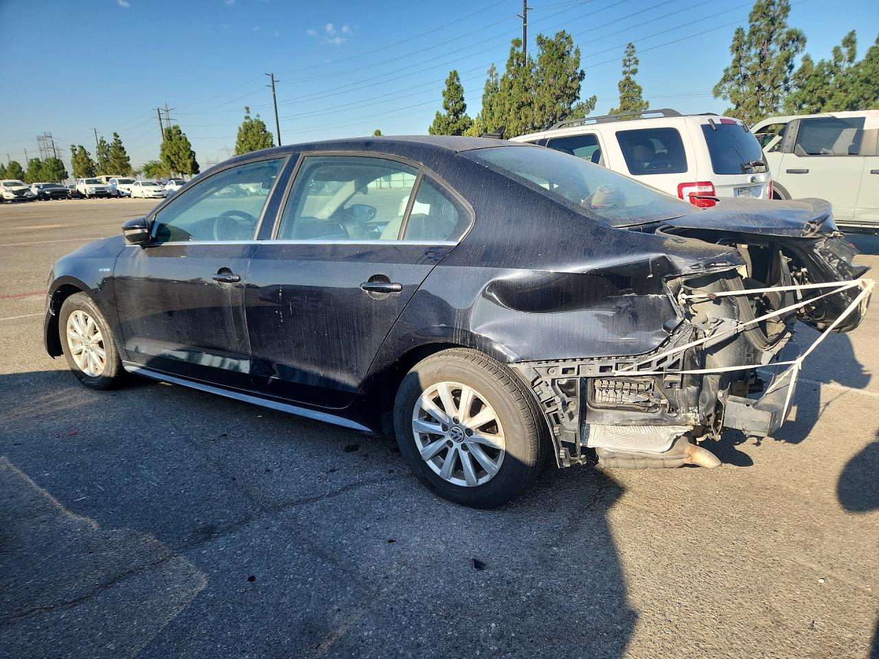 2014 Volkswagen Jetta Hybrid Black vin: 3VW637AJ9EM210048