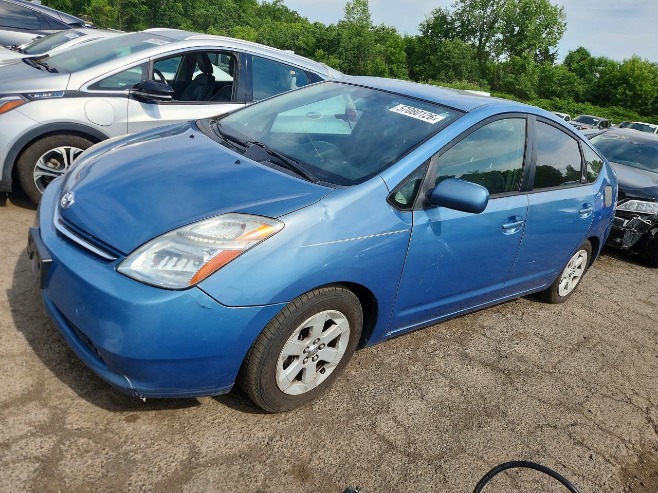 2007 Toyota Prius Base Blue vin: JTDKB20U277622487
