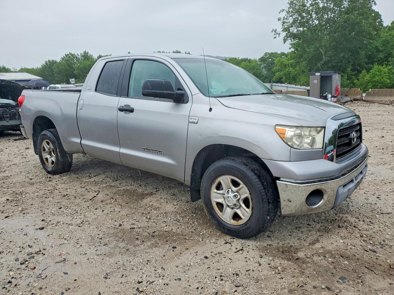 2007 Toyota Tundra Double Cab Sr5 Silver vin: 5TBBT54107S454037